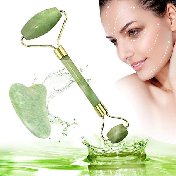 Rodillo de Jade para masaje Facial