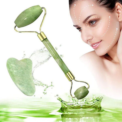 Rodillo de Jade para masaje Facial