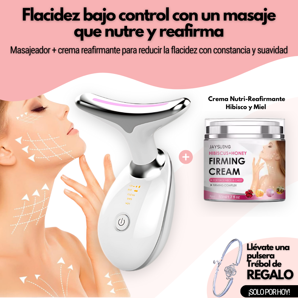 Pack Lifting 2 en 1: Masajeador + Crema Reafirmante y Pulsera de Regalo 🎁