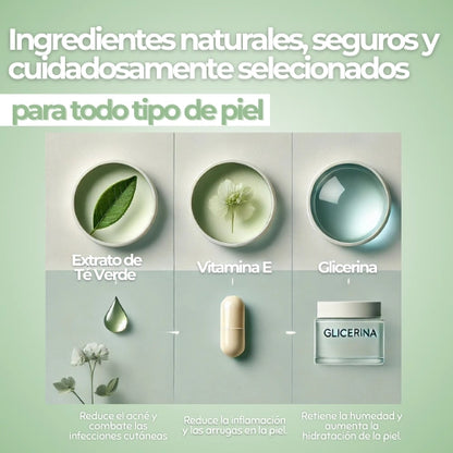 PACK DETOX: Llévate 2 Mascarillas de Té Verde + 1 Parche GRATIS